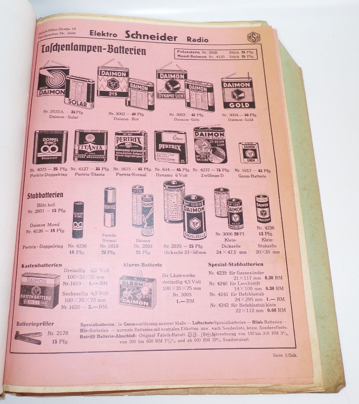 Lampen Katalog Max Schneider Görlitz 1936 Batterien Leuchtmittel Old 