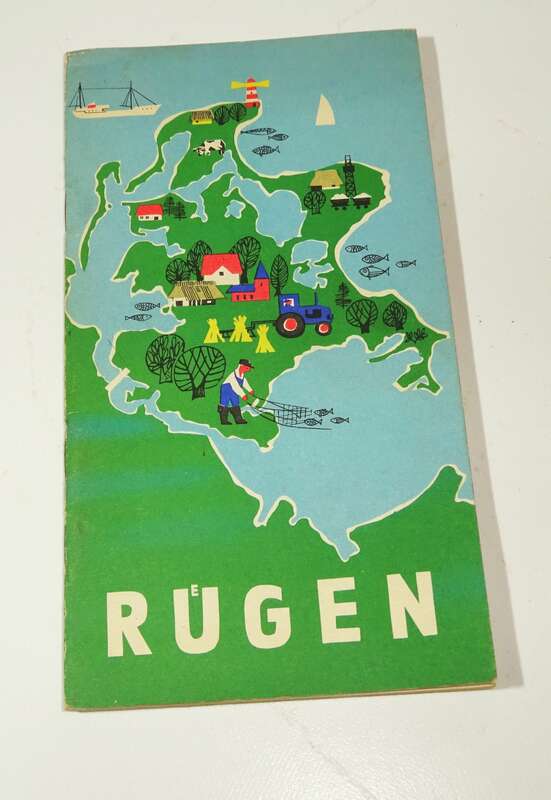 Prospekt Rügen Dewag Rostock 1960er Landkarten DDR