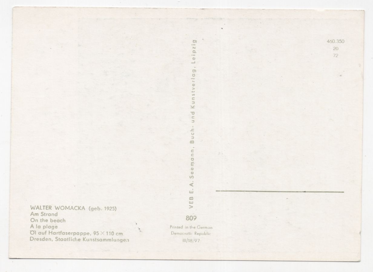 Ak Walter Womacka Am Strand 1972 Postkarte Künstlerkarte