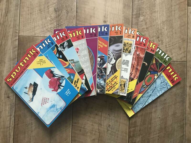Sputnik Hefte UDSSR Bücher verschiedene Jahrgänge 1971 bis 1976