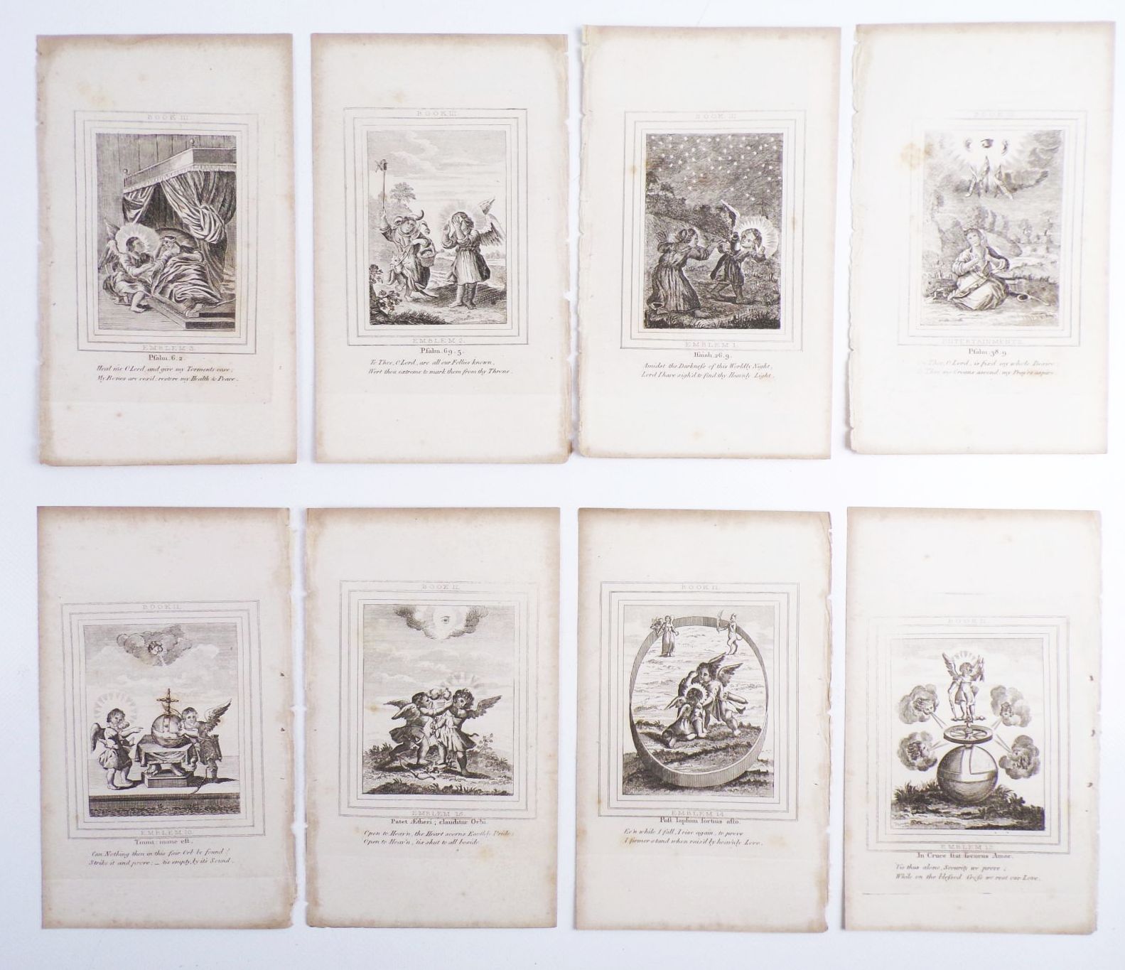 Konvolut Stiche Religion 1824 aus Emblems Divine and Moral