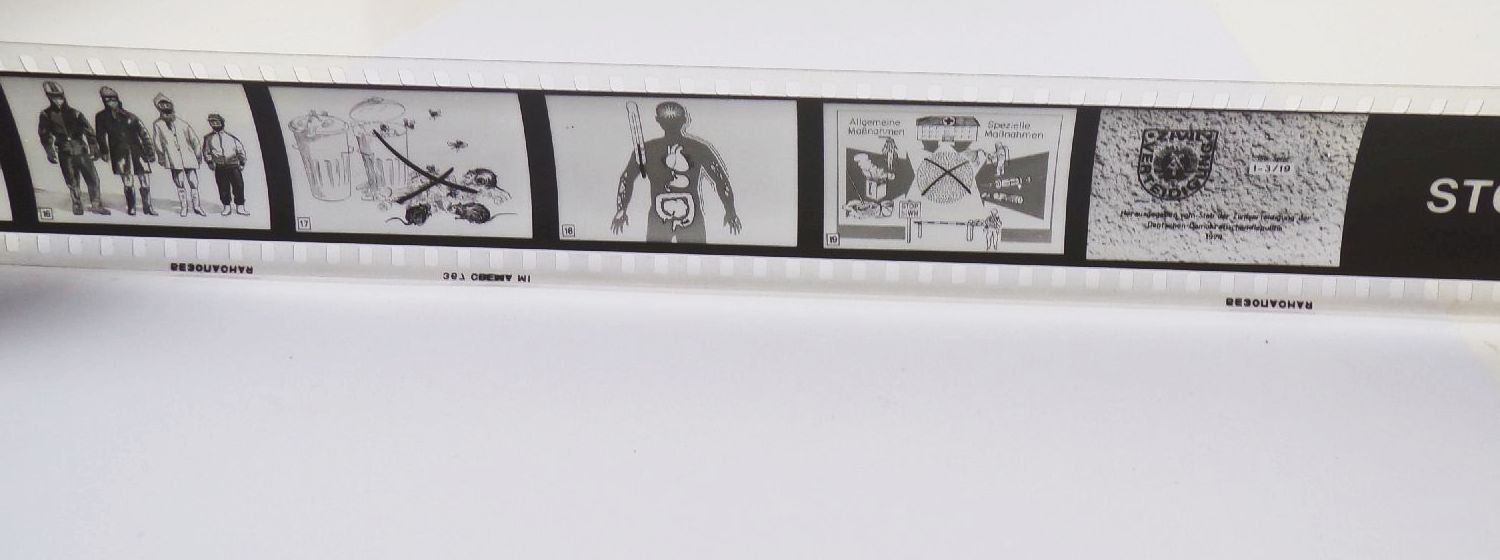 DDR Rollfilm Zivilverteidigung Atomschlag Krieg Lehrmittel GDR 