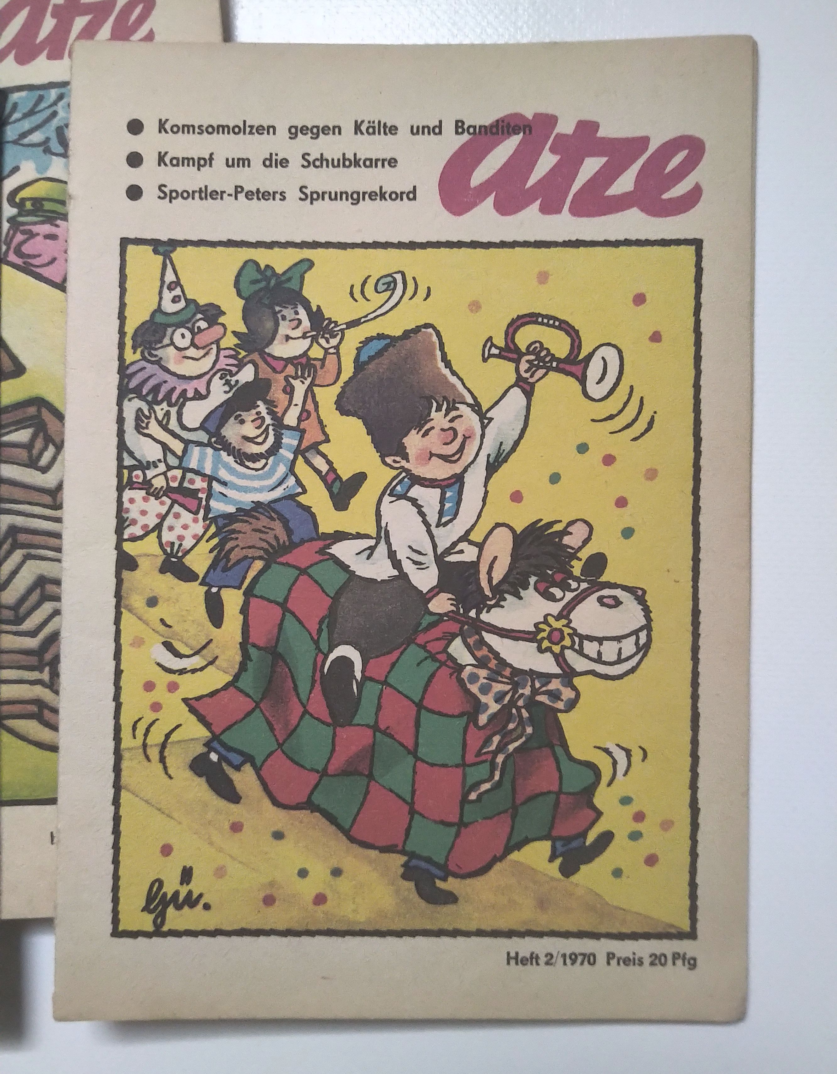 Atze Comic Jahrgang 12 Hefte Kinder DDR 1970