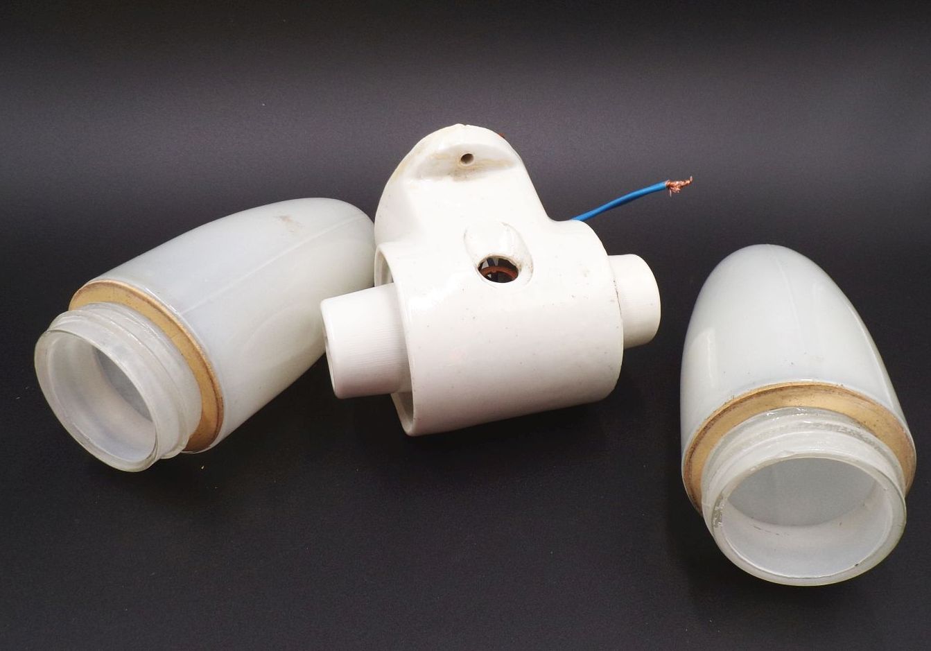 Wagenfeld Wandleuchte Porzellan Glas Bauhaus E14 Art Deco Wandlampe