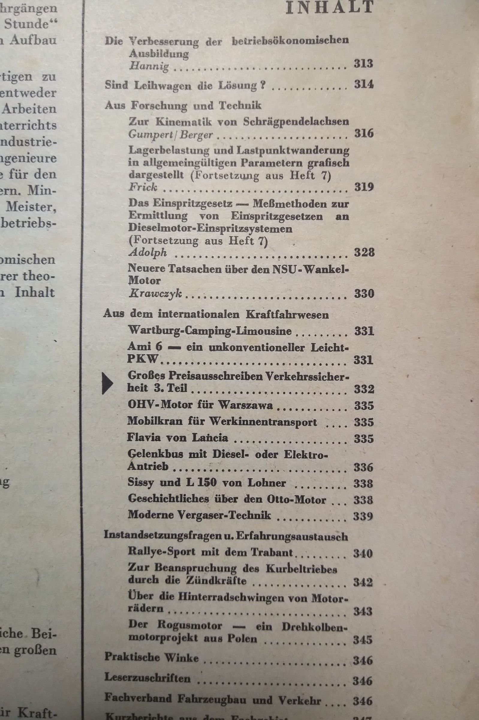 Kraftfahrzeugtechnik Zeitschrift DDR Nr 8 Wartburg Camping 1961 Kraftfahrzeugtechnik Zeitschrift DDR Nr 8 Wartburg Camping 1961
