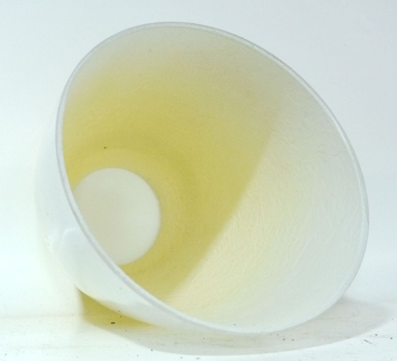 Glas Lampenschirm altes Lampenglas gelb weiß Ersatzglas