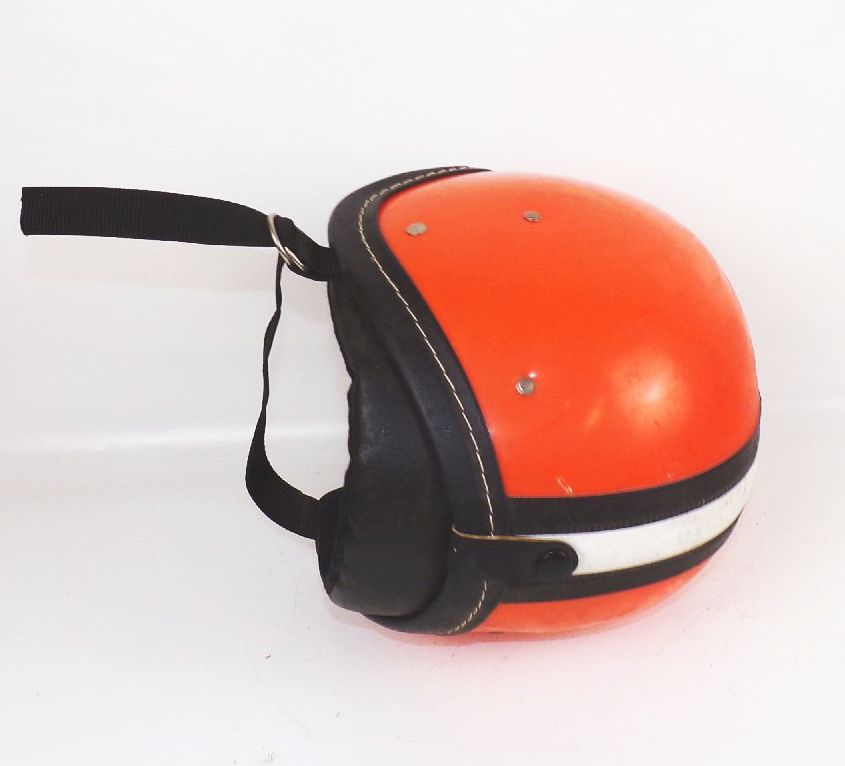DDR Halbschale Mopedhelm Orange Größe 60 Sturzhelm Retro Vintage 