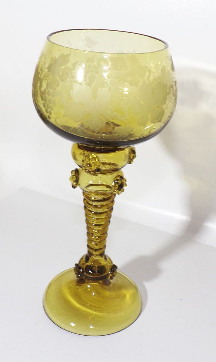 6 alte schöne Weingläser Lauscha Weinglas 