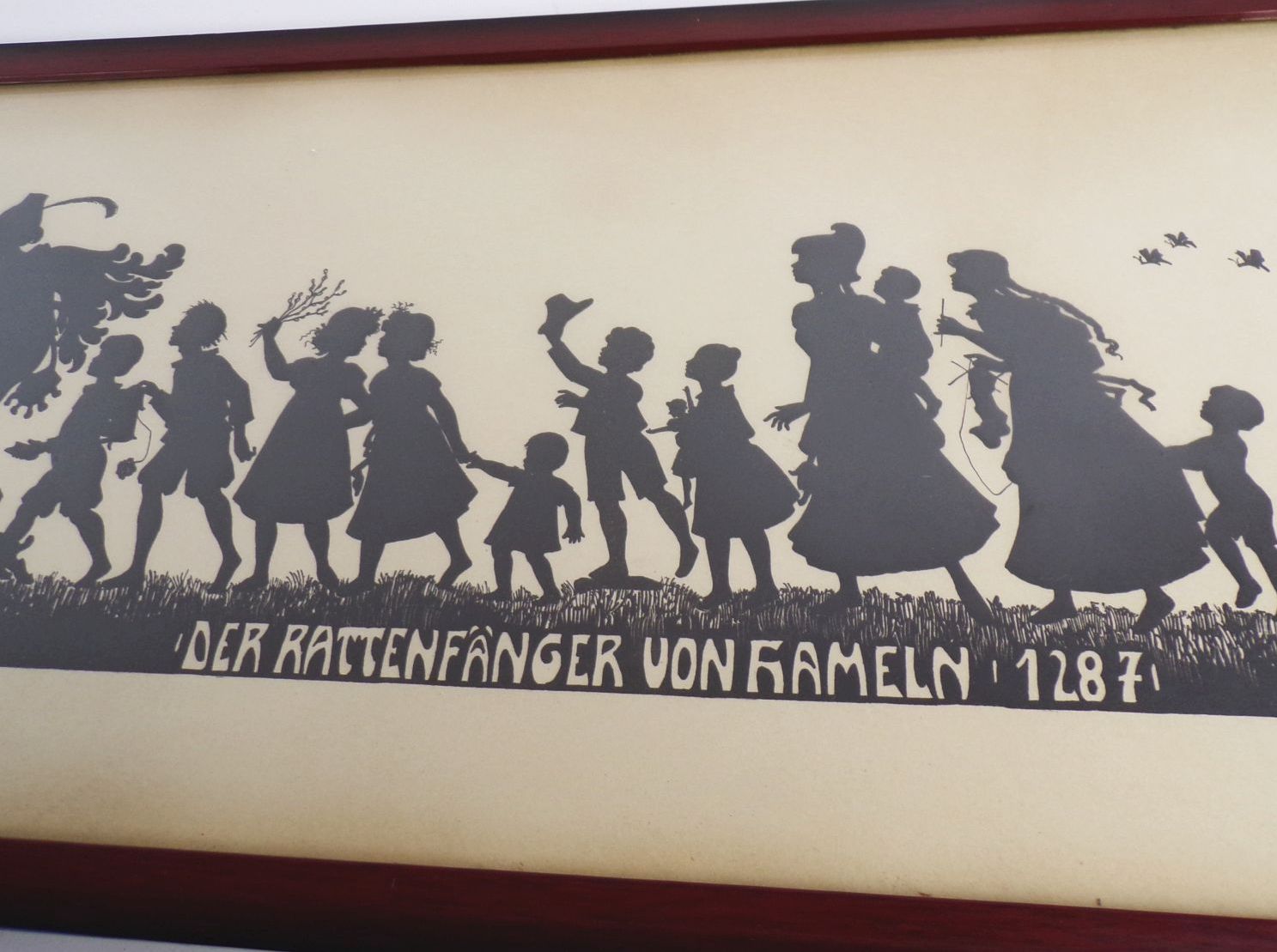 Silhouette Der Rattenfänder von Hameln Gertud Hofmann Zittau Grafik
