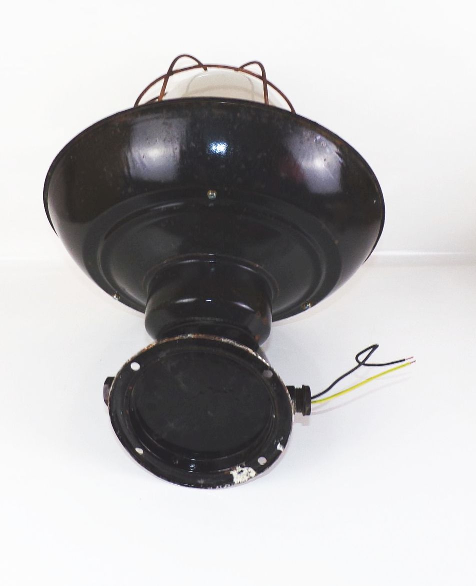 Email Deckenleuchte Schwarz Gitter Rund E27 Deckenleuchte Loft Industrie Email Deckenleuchte Schwarz Gitter Rund E27 Deckenleuchte Loft Industrie