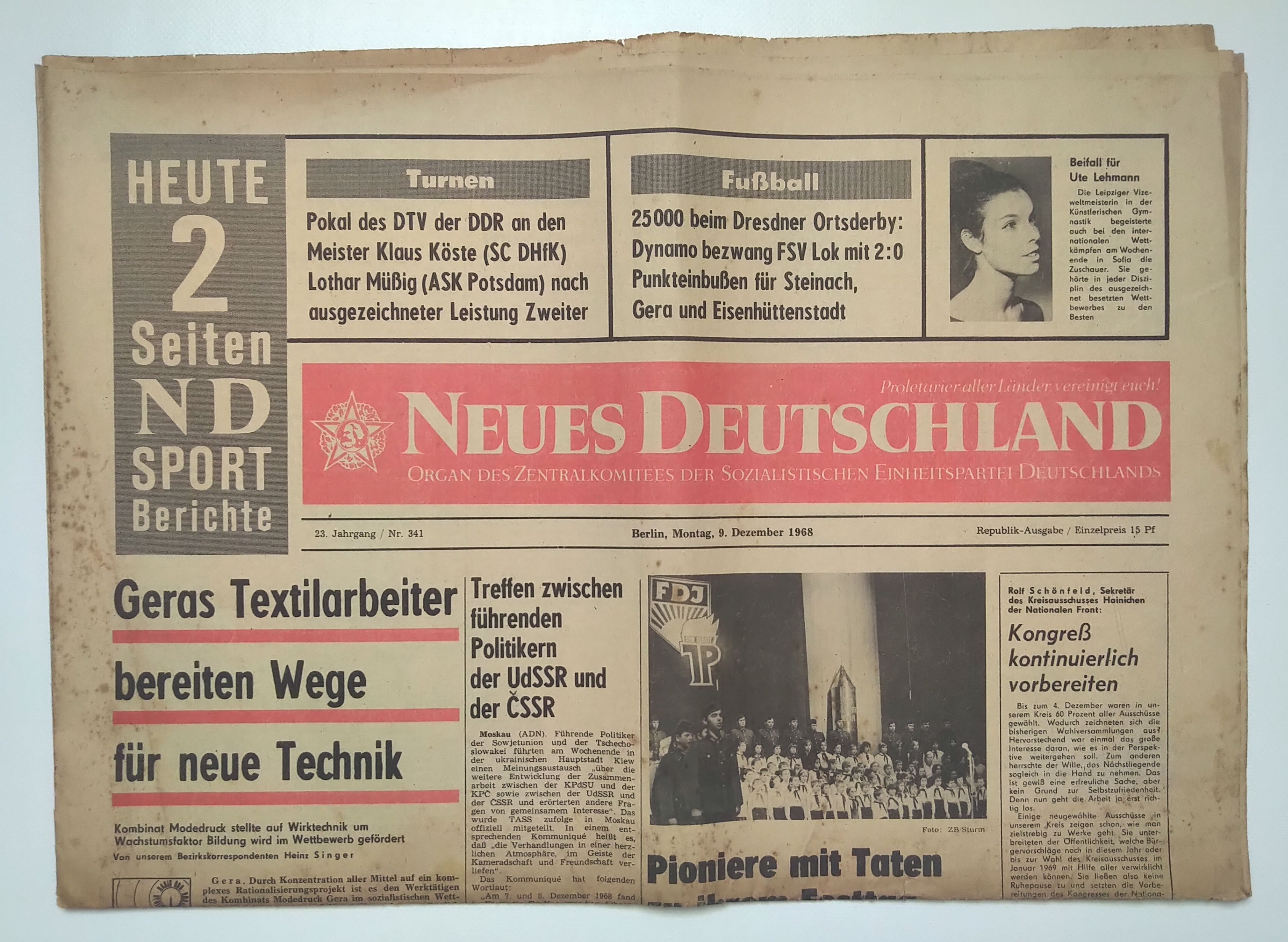 Neues Deutschland Nr 341 Zeitung DDR Treffen zwischen UdSSR und CSSR