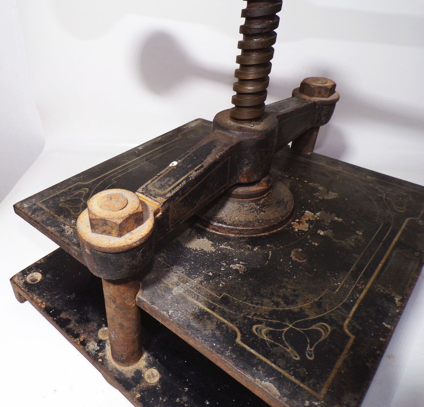 Alte Buchpresse Spindelpresse Buchdruckpresse