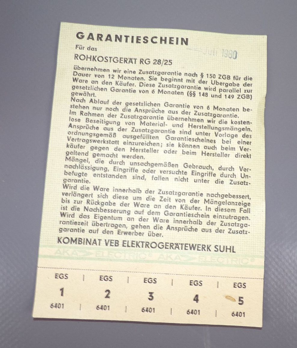 Aka Electric RG28 Rohkostgerät mit Originalkarton