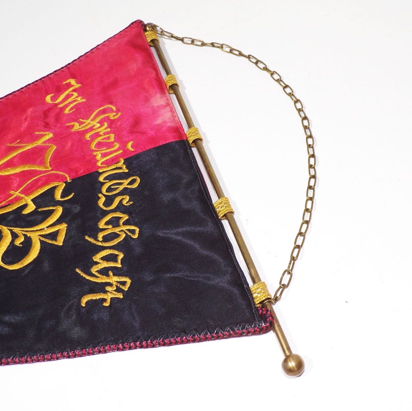 Alter Fussball Wimpel In Freundschaft VFB Neckarrems bestickt 