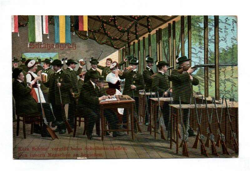 Schützengruß Ak Schützen schiessen 1912