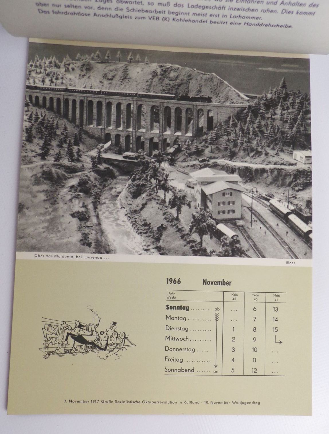 Alter Modelleisenbahn Kalender 1966 Geburtstagsgeschenk Alter Modelleisenbahn Kalender 1966 Geburtstagsgeschenk