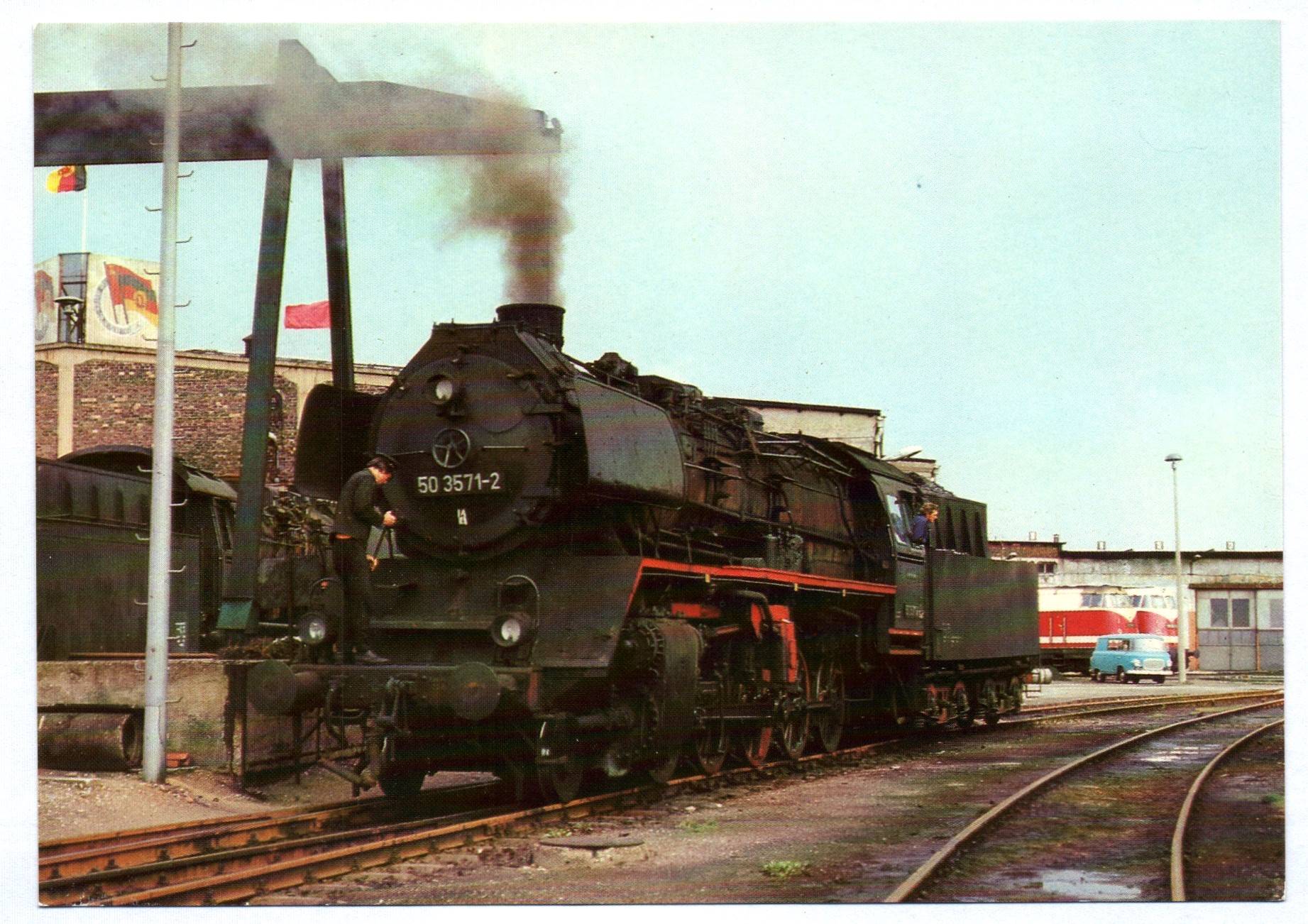 Foto Ak Dampflok 50 3571-2 Lok BR 5035 Eisenbahn 1980 Foto Ak Dampflok 50 3571-2 Lok BR 5035 Eisenbahn 1980
