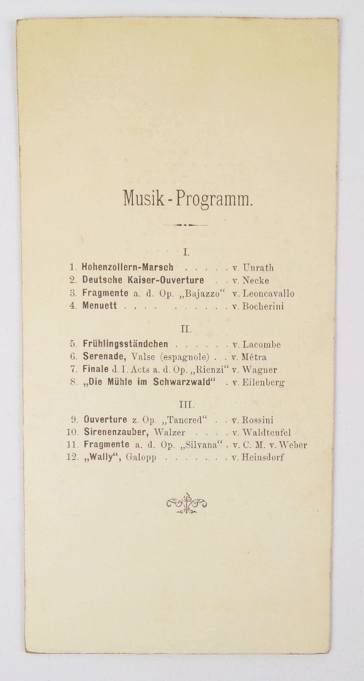 Festmahl Speisekarte Geburtstag Deutscher Kaiser Wilhelm II 1902 Wappen 