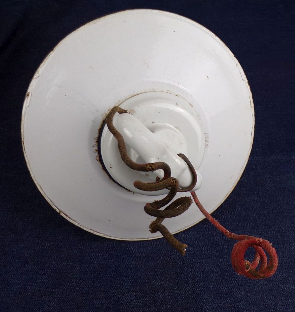 Alte Deckenleuchte Emaille Weiß E27 Glaskolben Loft Industrie Design Alte Deckenleuchte Emaille Weiß E27 Glaskolben Loft Industrie Design