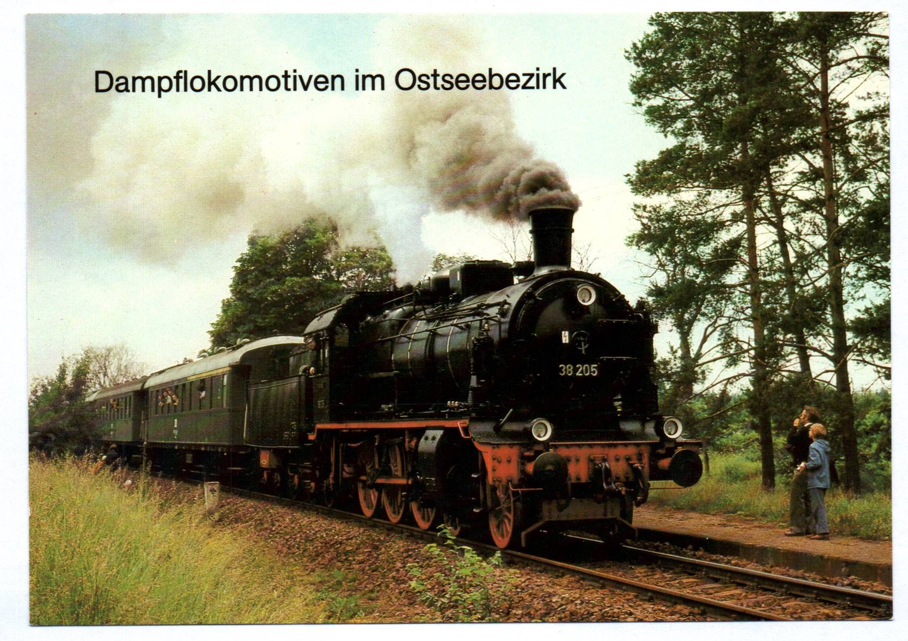 Foto Ak Dampflok 38 205 Dampflokomotiven im Ostseebezirk 1988 Foto Ak Dampflok 38 205 Dampflokomotiven im Ostseebezirk 1988