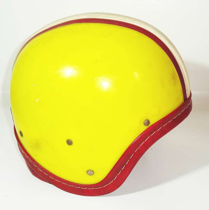 DDR Halbschale Helm Gelb Mopedhelm Größe 56 Sturzhelm Oldtimer Vintage