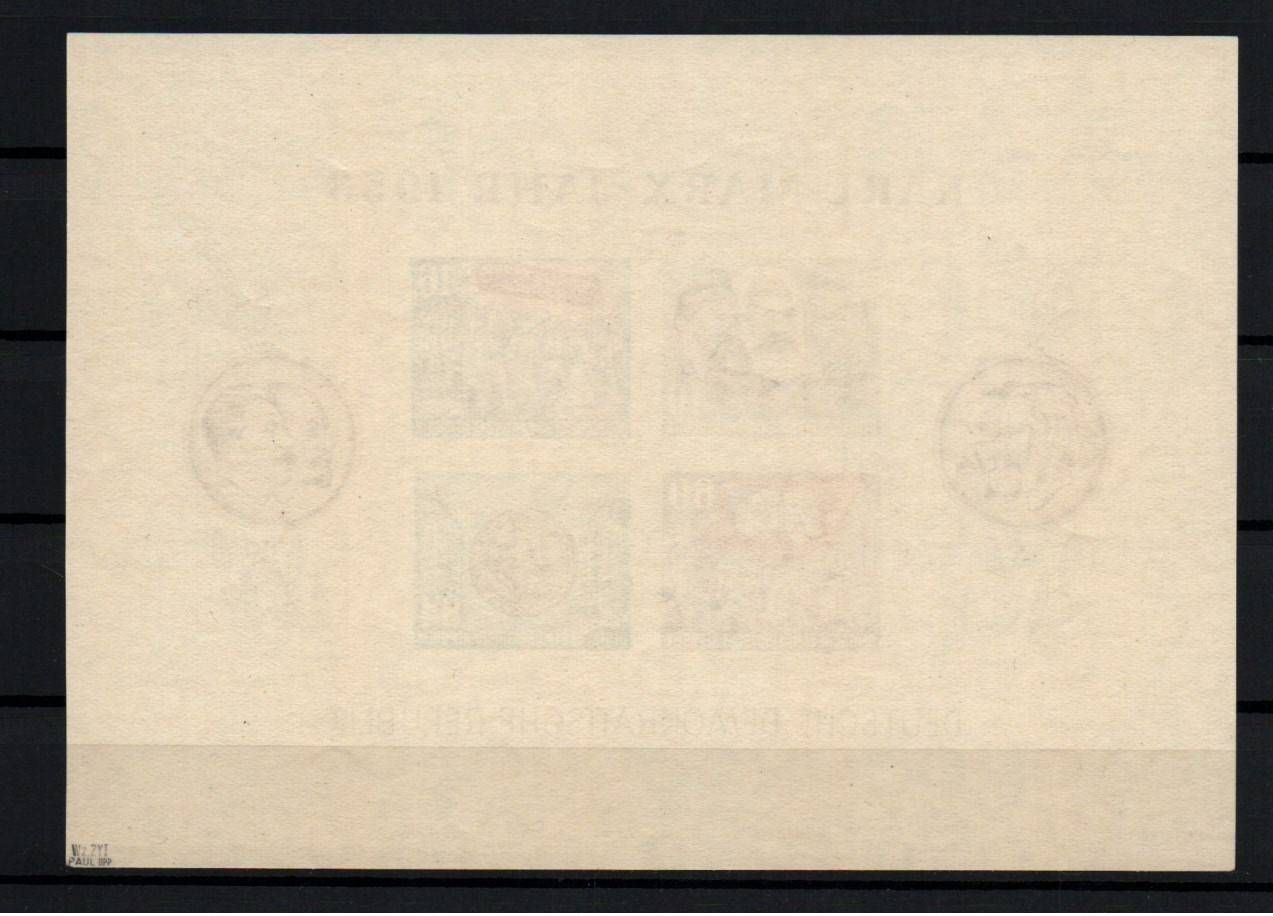 DDR 1953 Karl Marx Jahr Block 8 bis 9 AB postfrisch 1 x Wz 2YI Paul BPP DDR 1953 Karl Marx Jahr Block 8 bis 9 AB postfrisch 1 x Wz 2YI Paul BPP