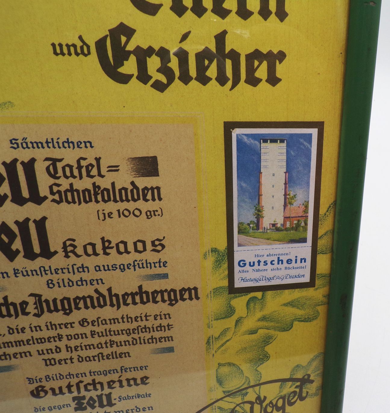 Altes Reklame Bild Tell Schokolade Hartwig und Vogel Sammelbilder Bilderrahmen Altes Reklame Bild Tell Schokolade Hartwig und Vogel Sammelbilder Bilderrahmen