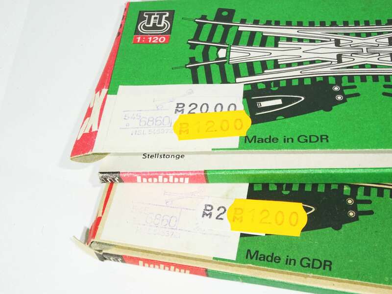 Berliner Bahnen TT Weiche 2 Stück OVP DDR 
