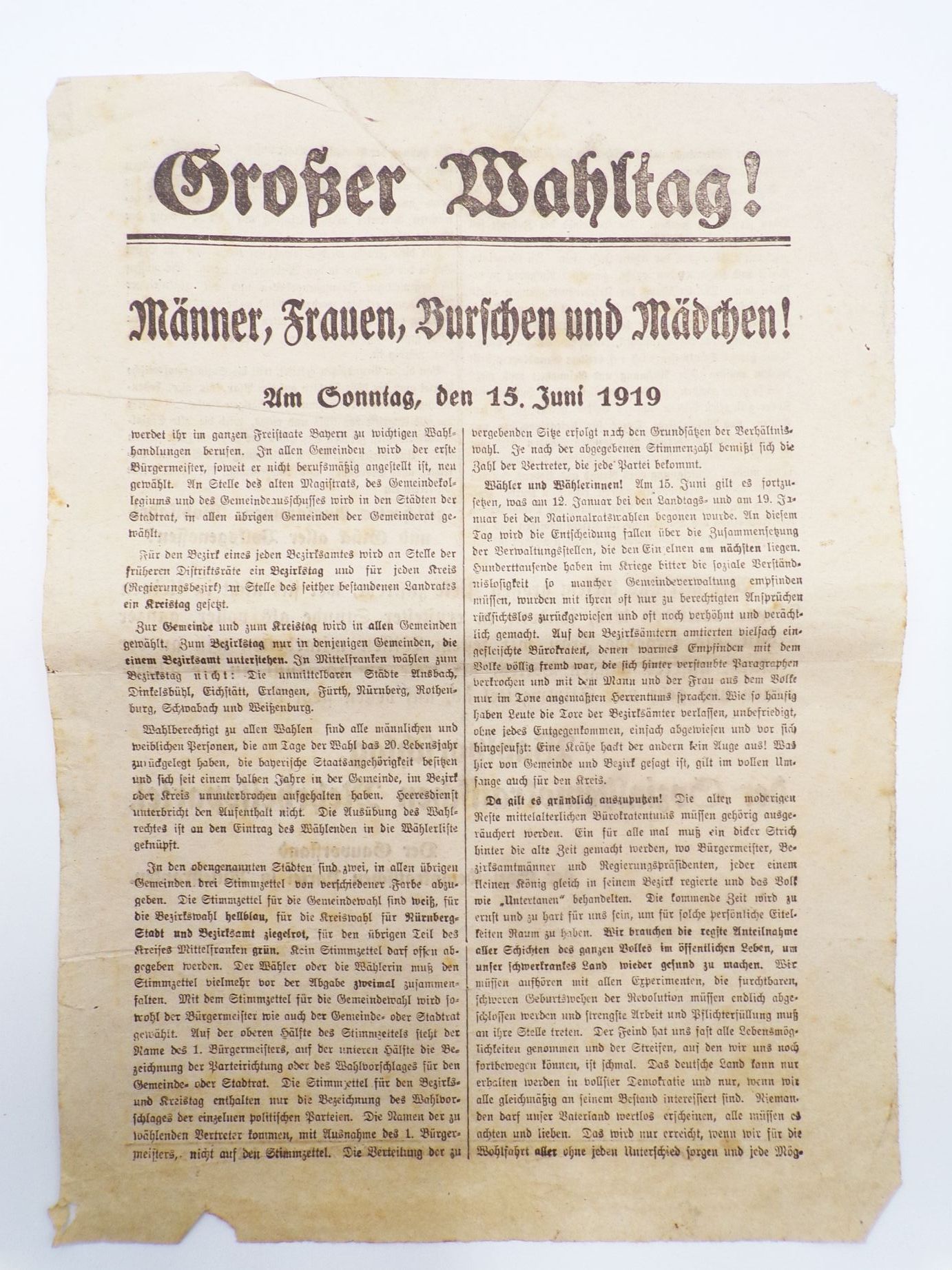 Original Flugblätter KPD SPD Kommunisten 1919 Räterepublik Nürnberg 