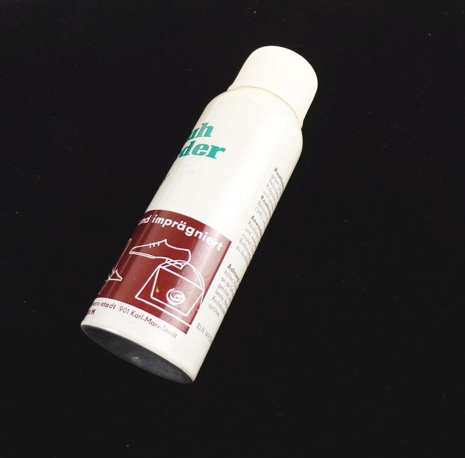Rauh Leder Spray DDR VEB Aerosol Automat Karl Marx Stadt Vintage 