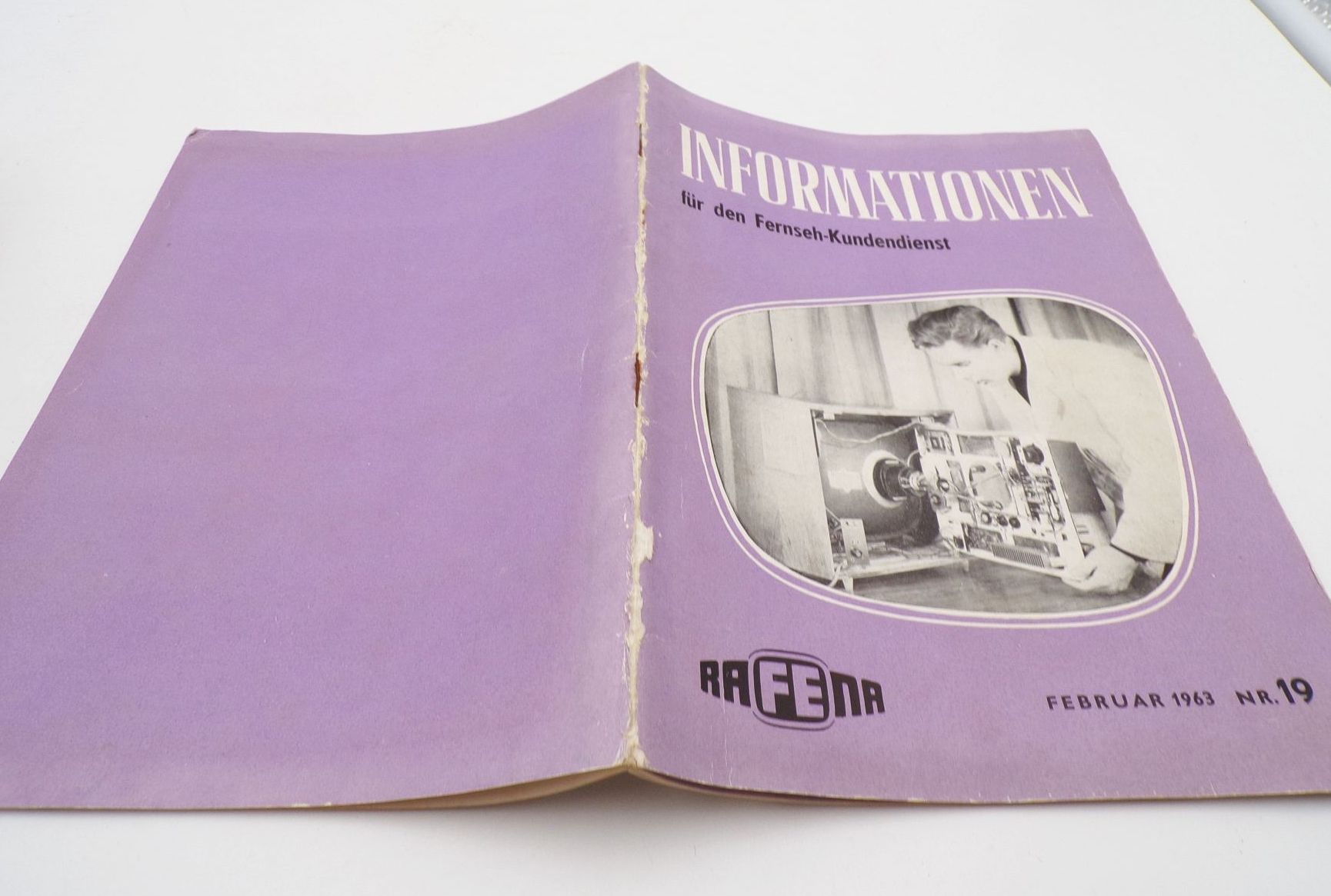 Rafena Information für den Fernseh Kundendienst ab 1956 DDR