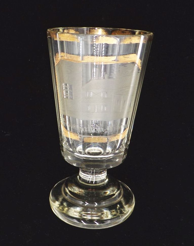 Altes Andenkenglas Restauration Oybin Oberlausitz um 1900