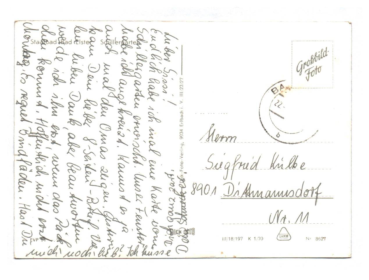 Ansichtskarte Bad Elster Staatsbad Schillergarten Foto Ansichtskarte Bad Elster Staatsbad Schillergarten Foto