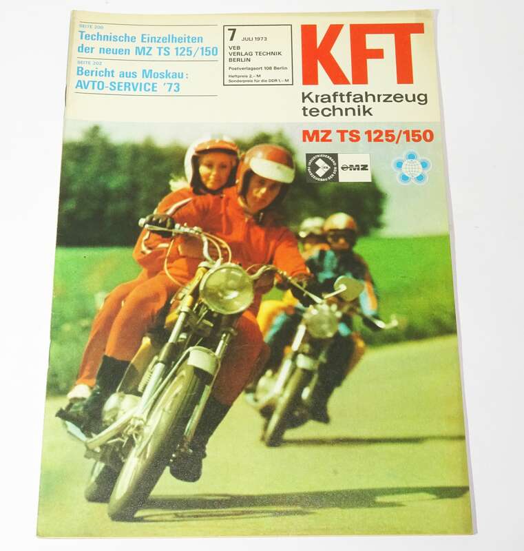 KFT Kraftfahrzeugtechnik Zeitschrift 7  1973 MZ TS125/150 AVTO Serivce 73
