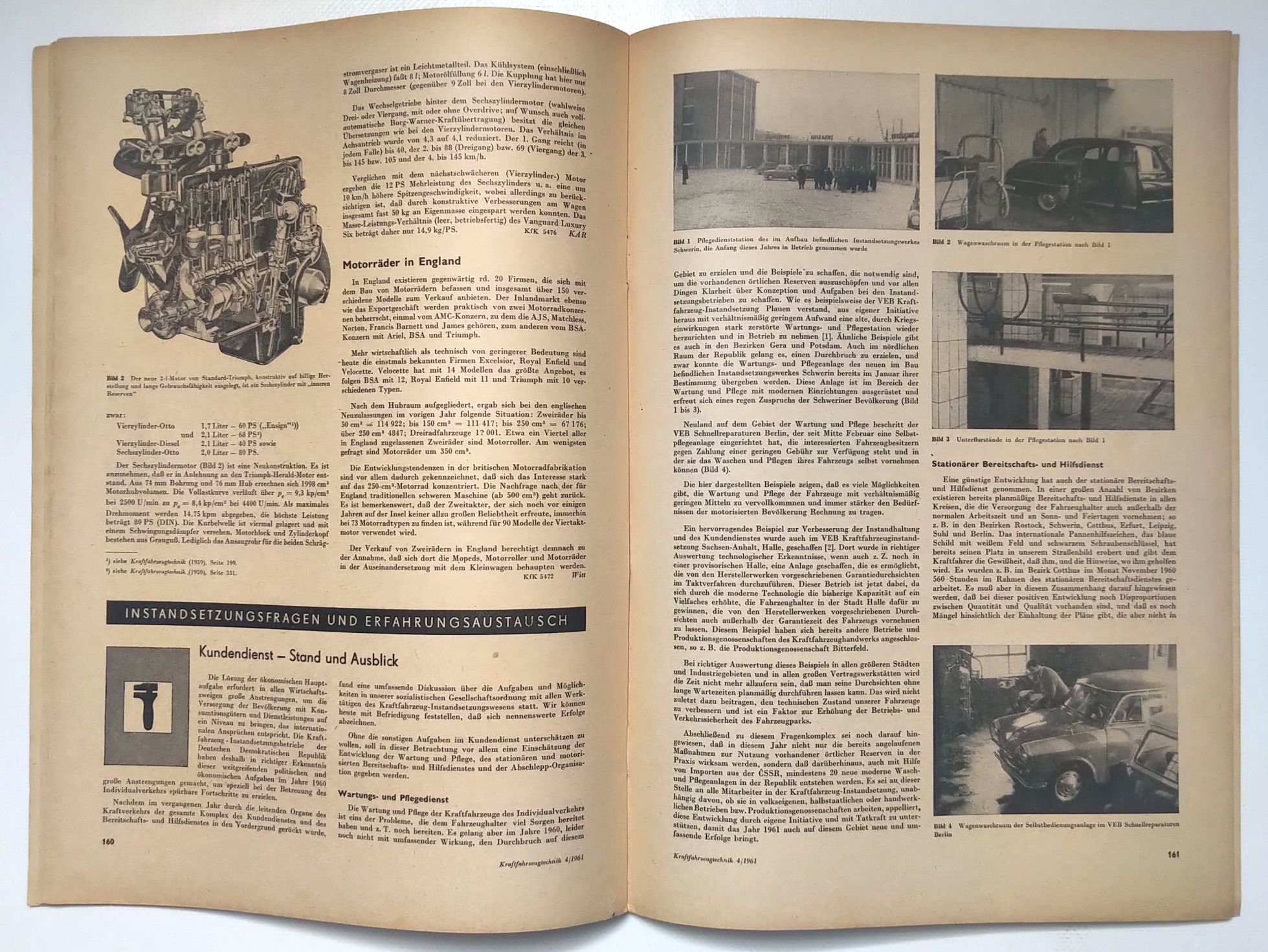 Kraftfahrzeugtechnik Zeitschrift DDR Nr 4 Größerer Trabant 1961 Kraftfahrzeugtechnik Zeitschrift DDR Nr 4 Größerer Trabant 1961