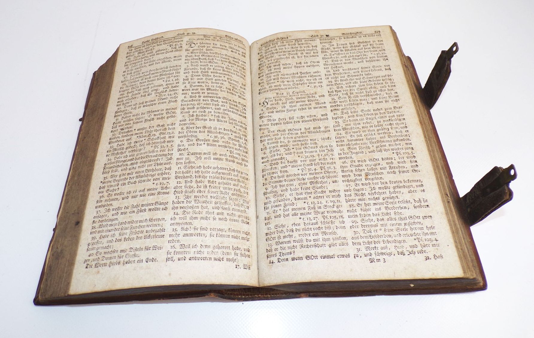 Die Bibel oder die ganze Heilige Schrift 1815 Luther Ledereinband Deko