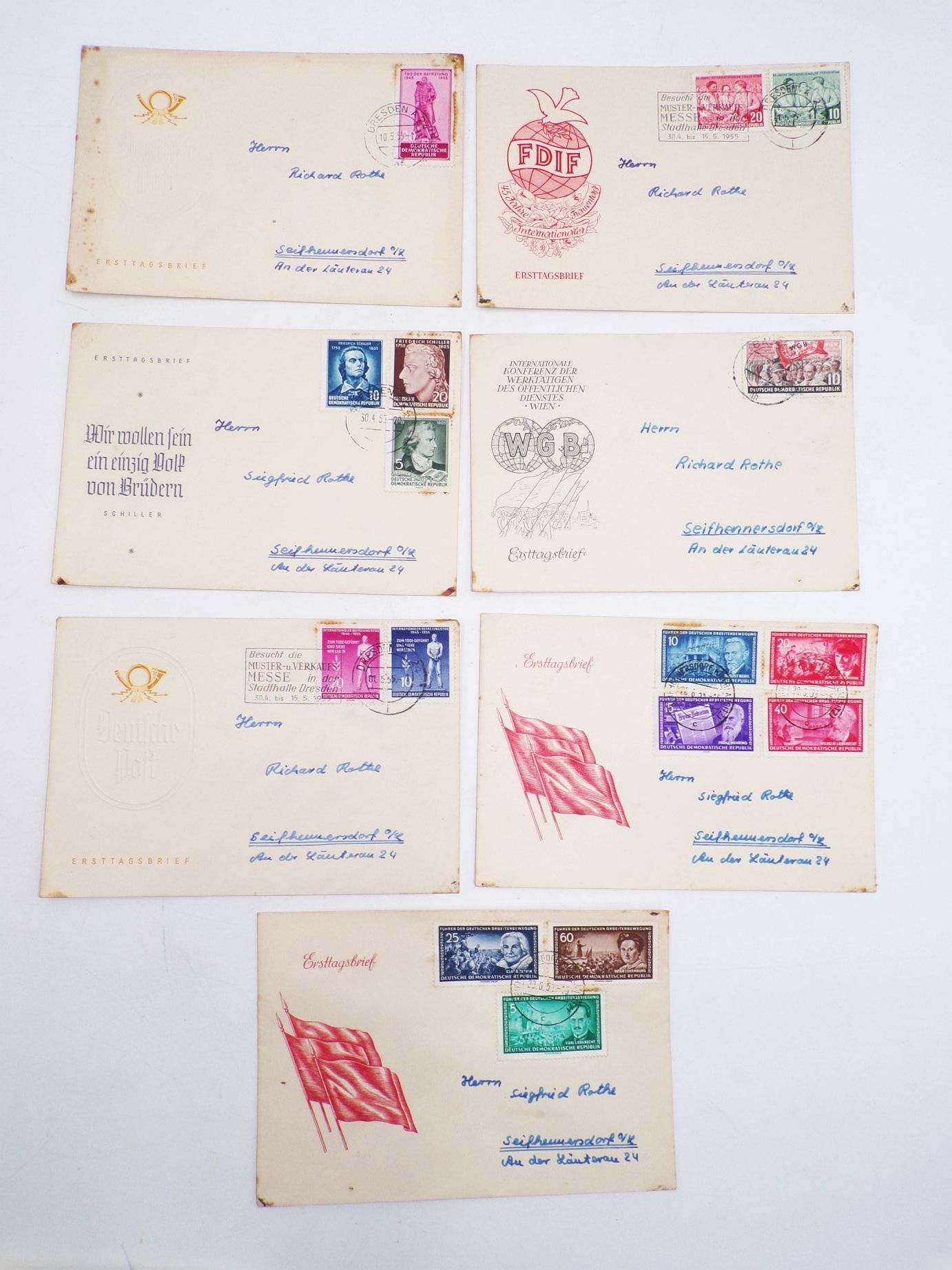 Konvolut DDR Ersttagsbriefe 1954 bis 1991 FDC Konvolut DDR Ersttagsbriefe 1954 bis 1991 FDC