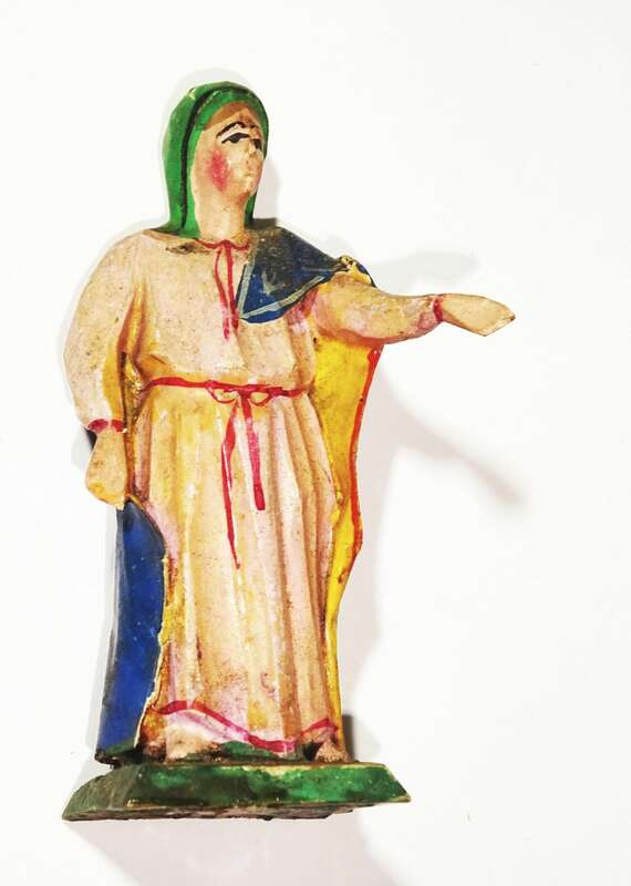 Grulich Krippenfigur Maria Josef Jesuskind Esel Kuh Weihnachten 