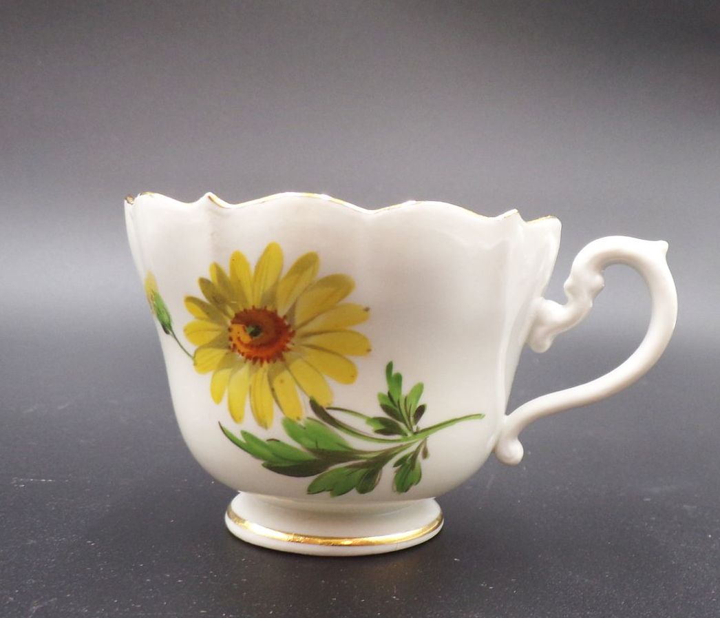 Meissen Porzellan Gedeck 3teilig gelbe Gerbera 