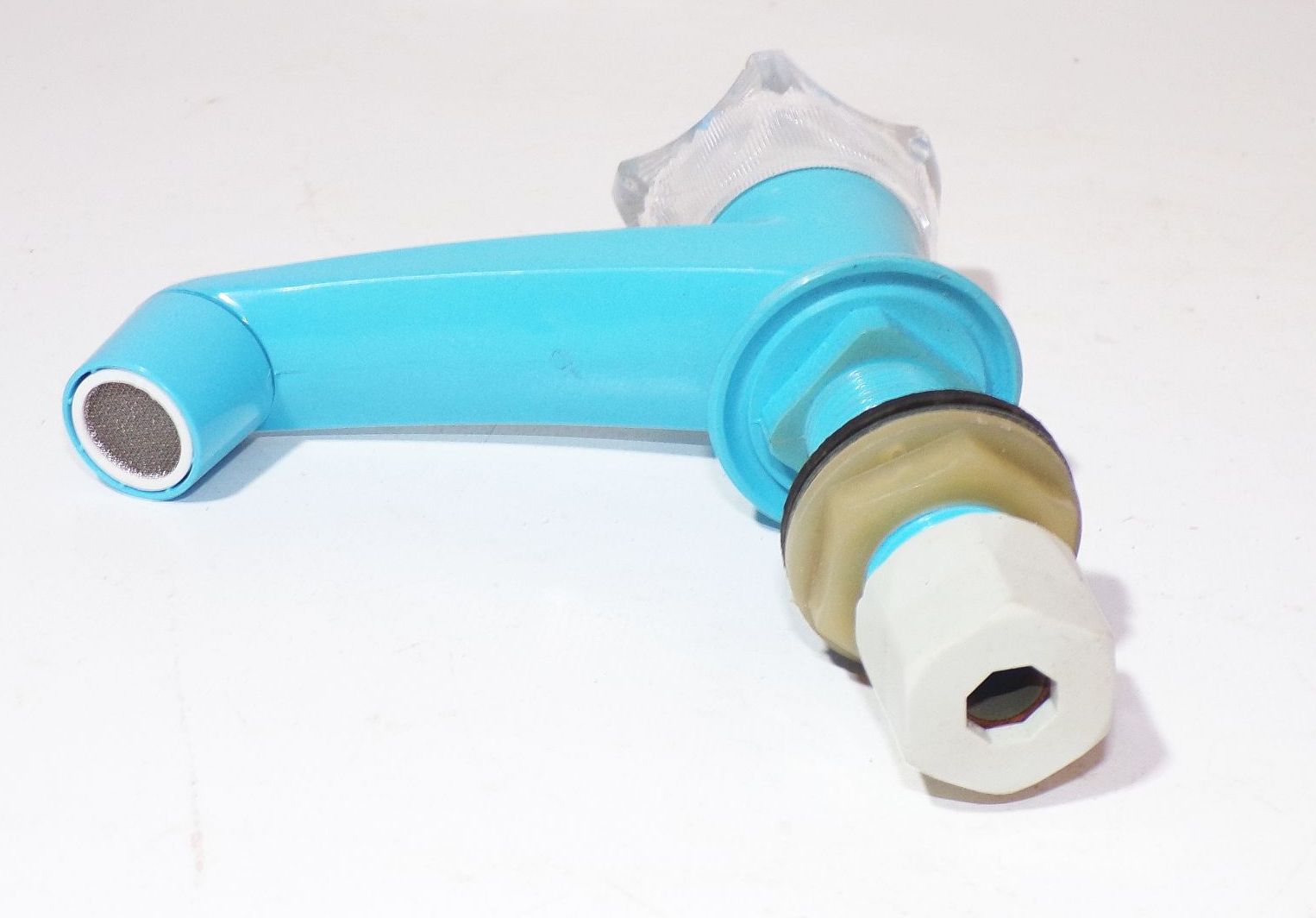 DDR Wasserhahn Blau Kalt Warm Set Retro Look Armatur