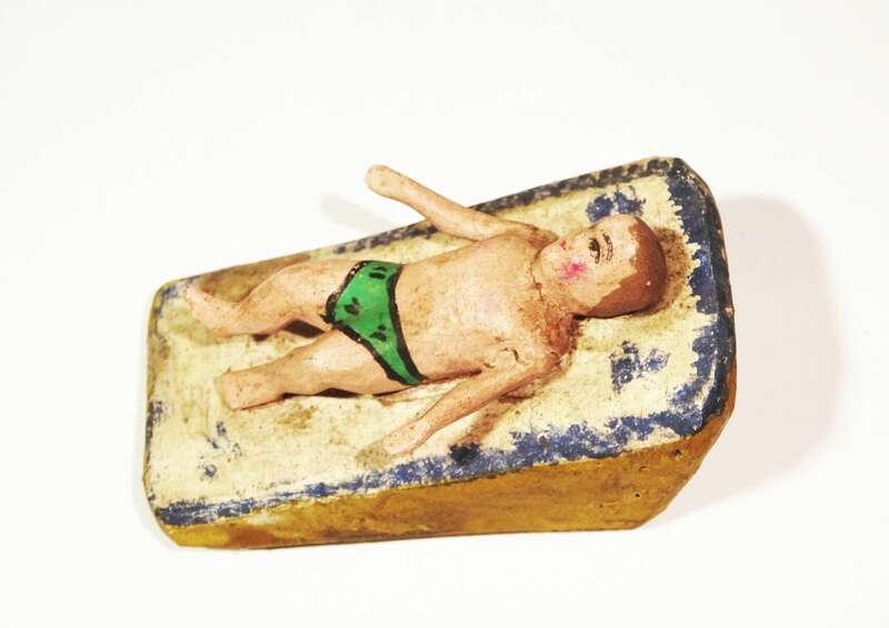 Grulich Krippenfigur Maria Josef Jesuskind Esel Kuh Weihnachten 