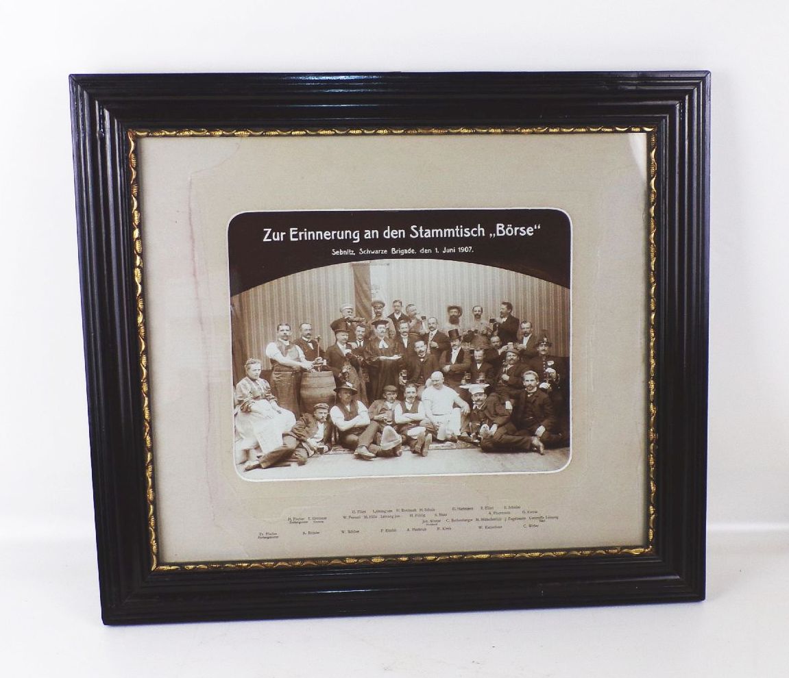 Fotografie Sebnitz Börse Schwarze Brigade 1907 Bilderrahmen 