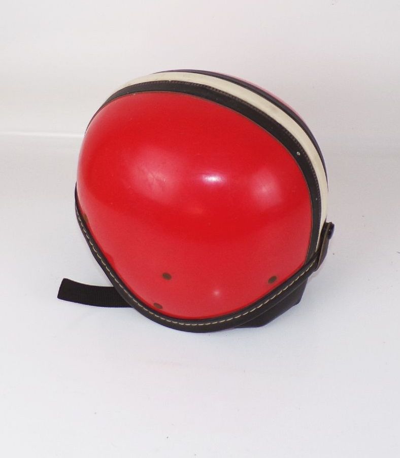 Halbschale Sturzhelm Mopedhelm Größe 55 /56 Sturzhelm Rot DDR 