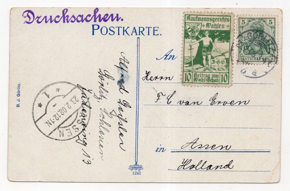 AK Görlitz Partie an der Aktienbrauerei Dampflok Eisenbahn 1908 Beitragsmarke