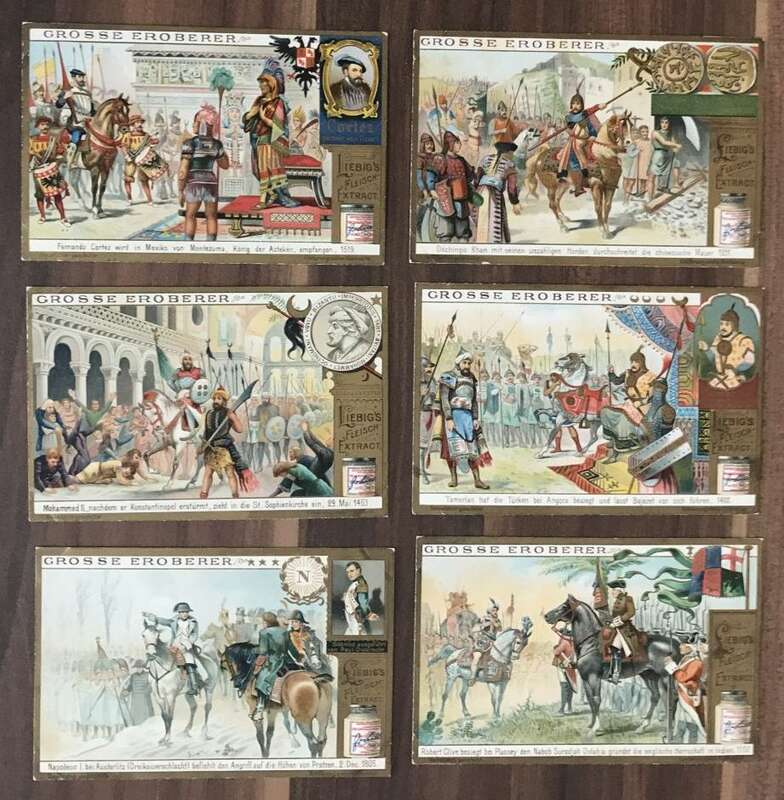 Liebig Sammelbilder grosse Eroberer Nr 641 Serie 6 Stück