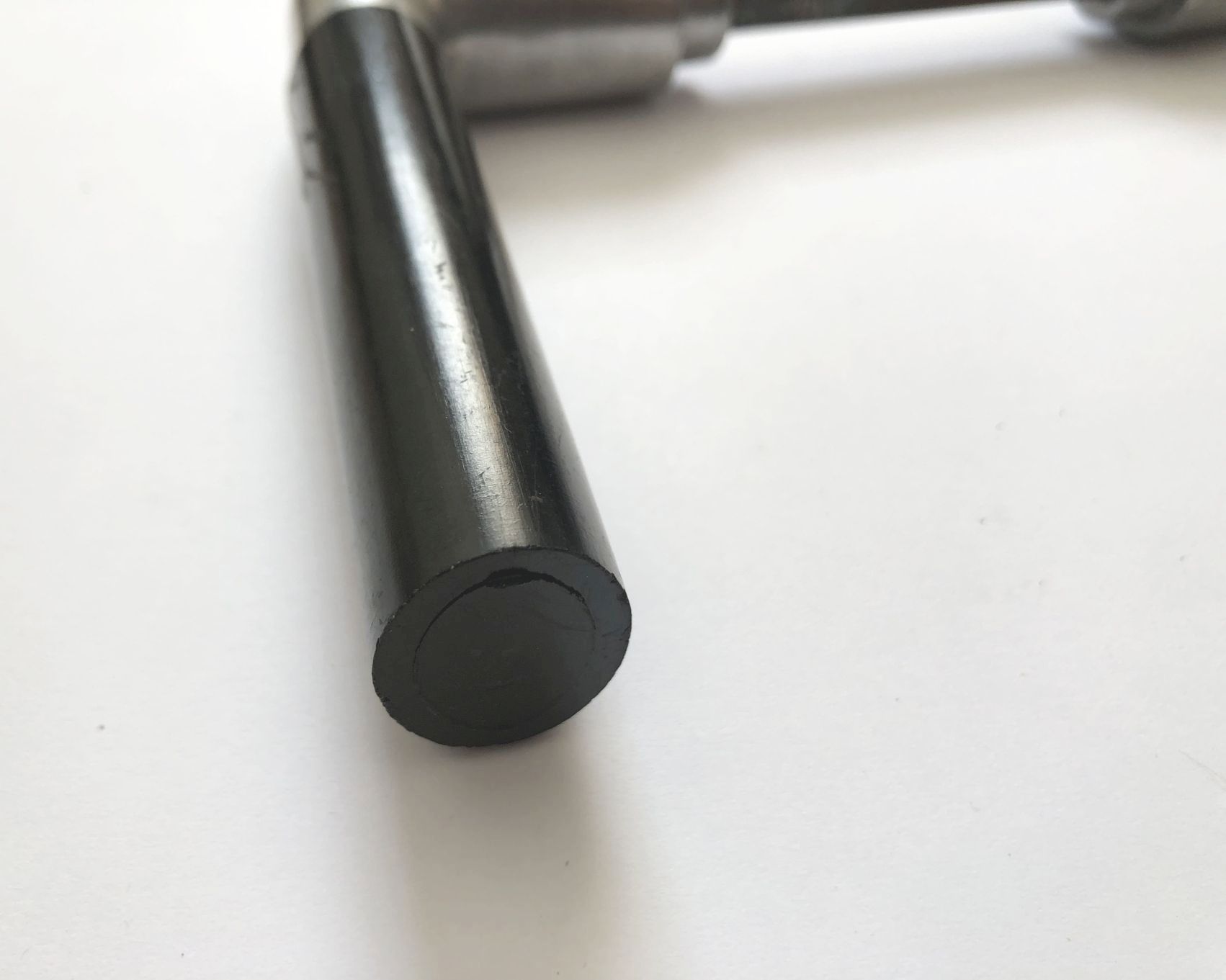 Alte Türklinke schwarz Türdrücker Bakelit Alu Türgriff Bauhaus