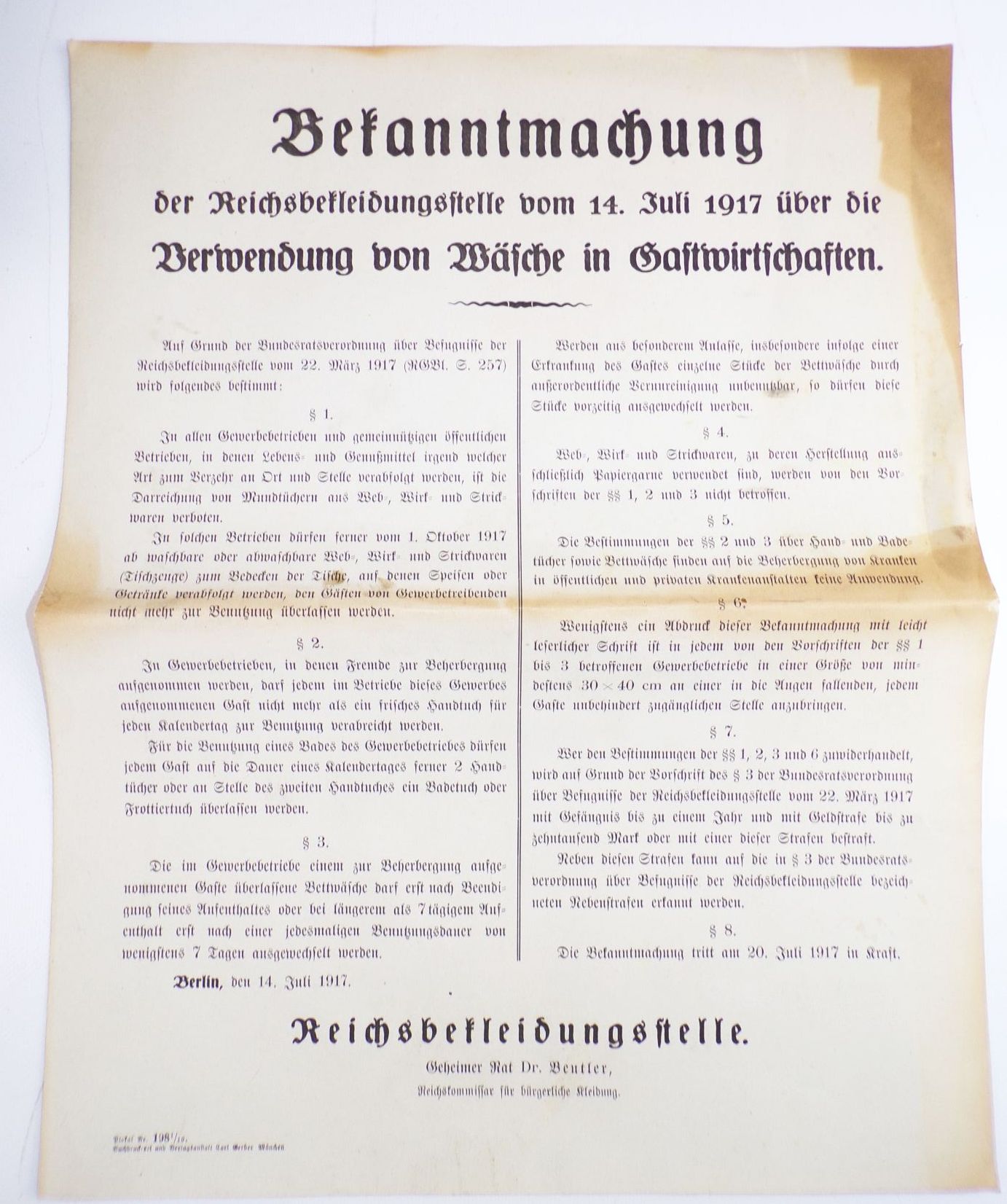 Dokumente 1 Wk blanko Beschlagnahme Orgel Lebensmittel Dokumente 1 Wk blanko Beschlagnahme Orgel Lebensmittel