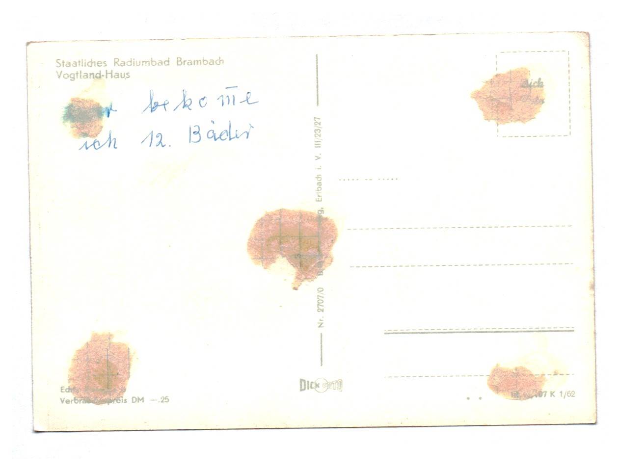 Ak Staatliches Radiumbad Bad Brambach Vogtlandhaus Foto DDR Ak Staatliches Radiumbad Bad Brambach Vogtlandhaus Foto DDR