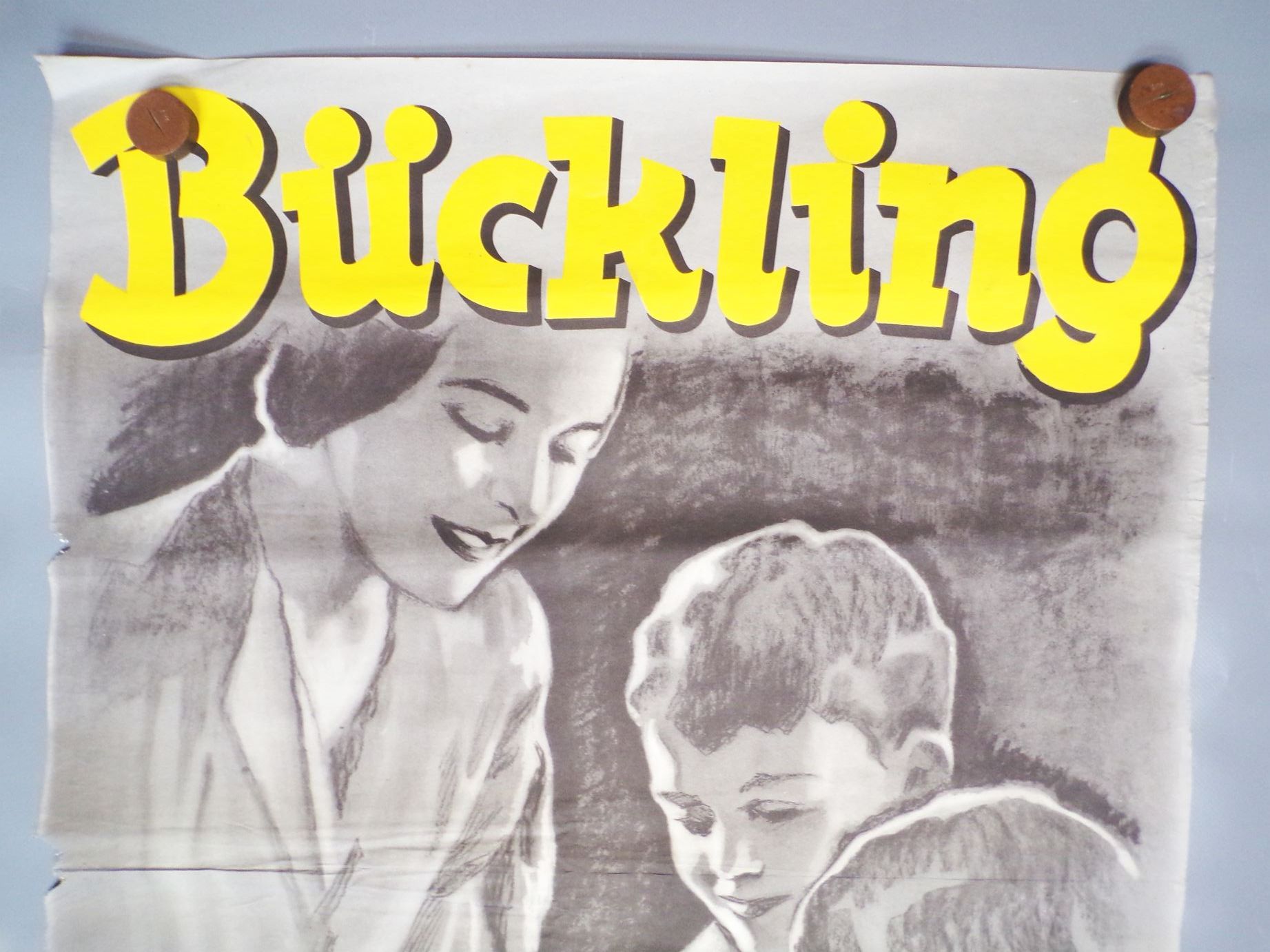 Plakat Fisch Reklame Bückling ein Genuss 1930 er Poster Vintage