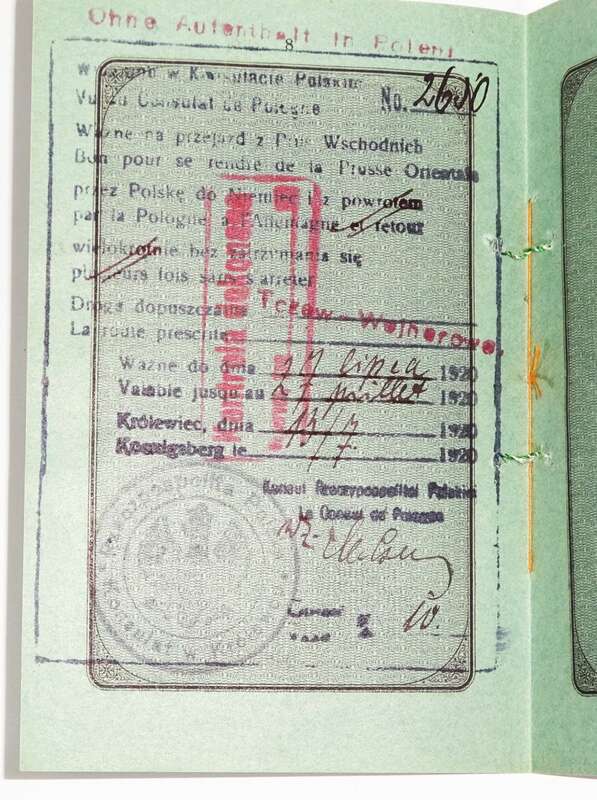 Reisepass Deutsches Reich Sachsen 1921 Pflegerin Danzig Purschdorf